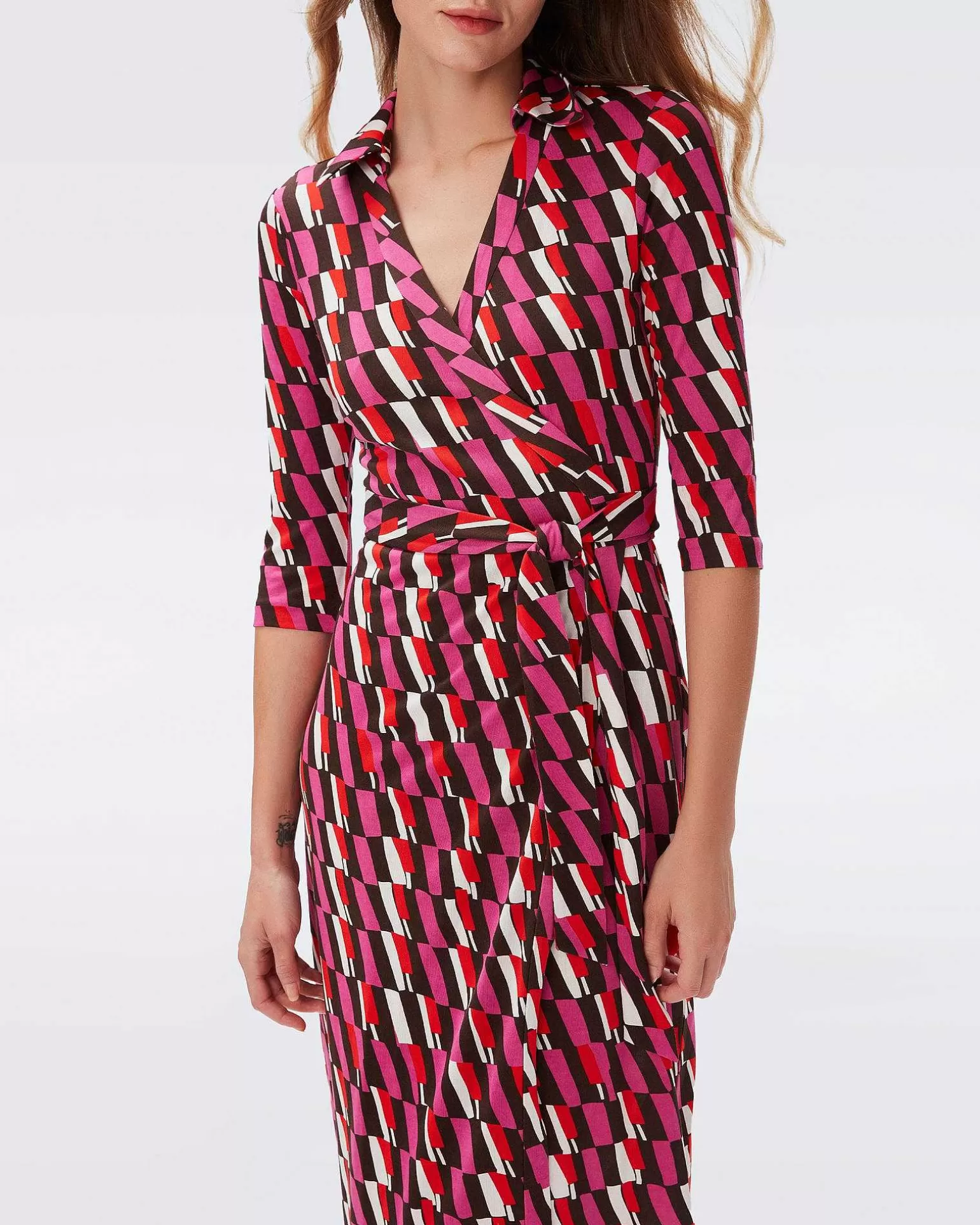 Kvinner Diane von Furstenberg Midi Kjoler>Abigail Silk Jersey Midi Wrap Dress