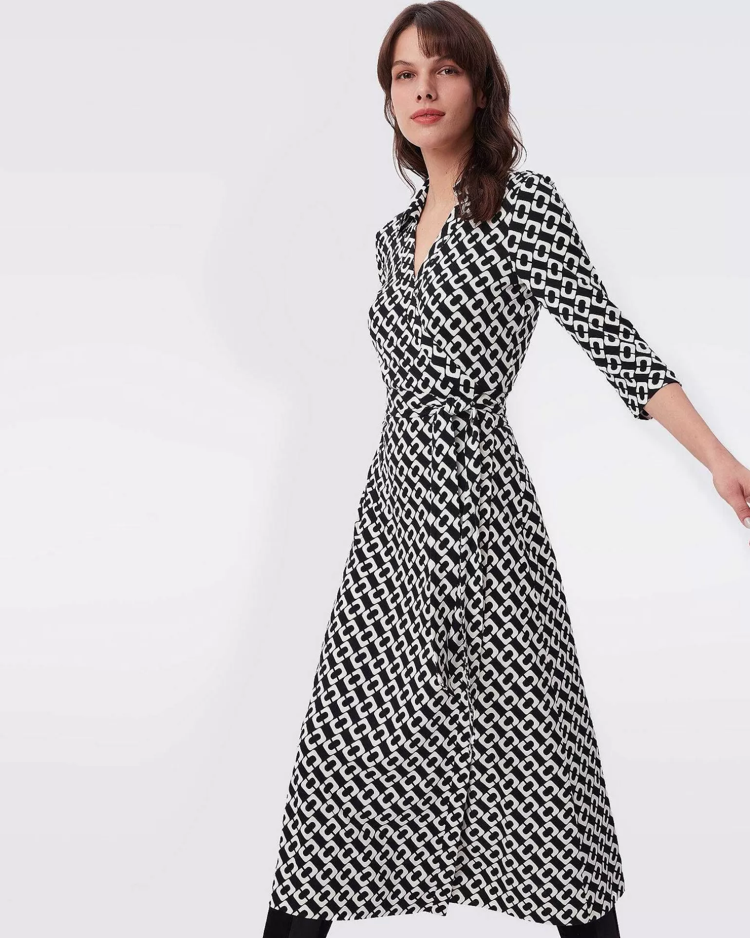 Kvinner Diane von Furstenberg Midi Kjoler>Abigail Silk Jersey Midi Wrap Dress