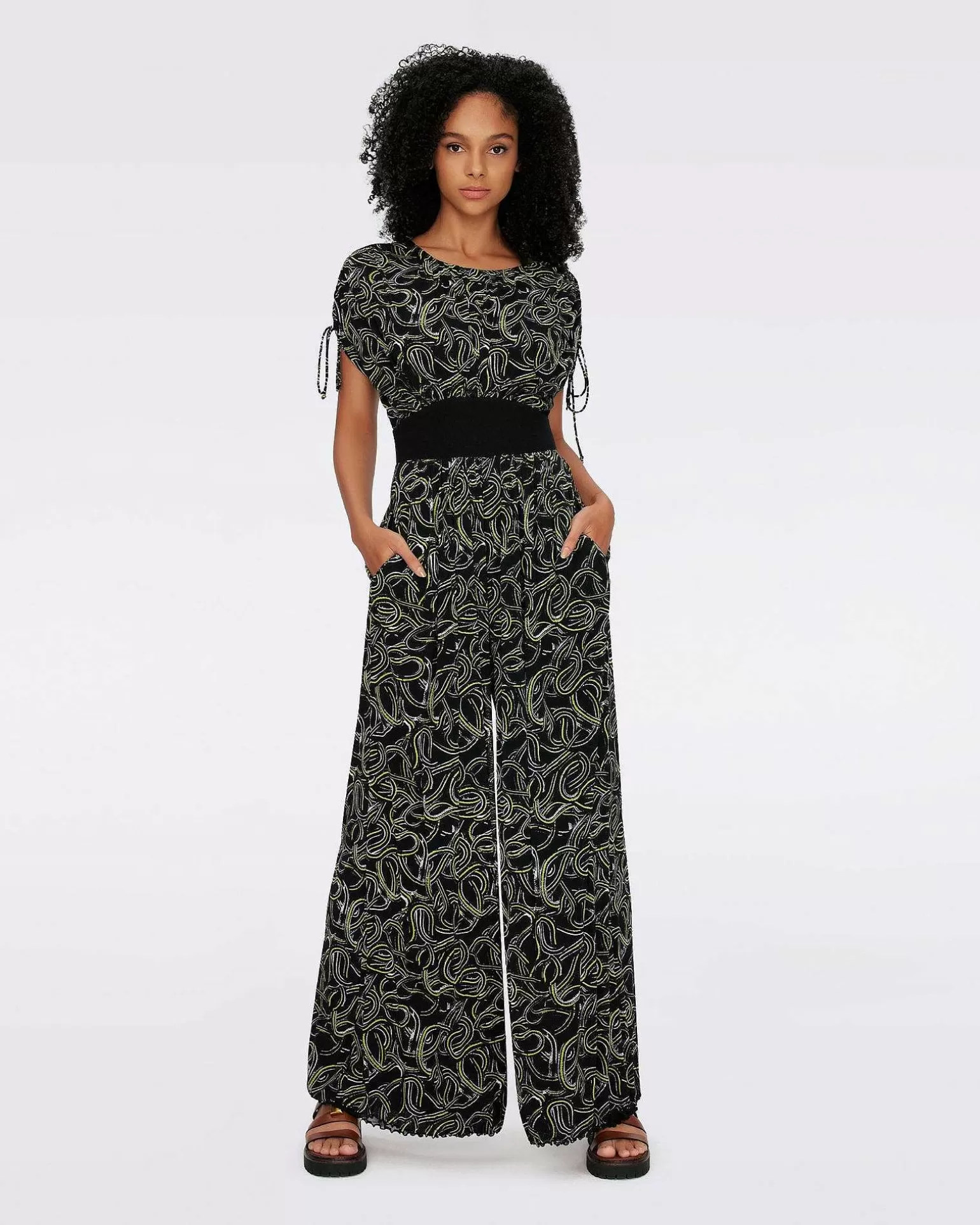 Kvinner Diane von Furstenberg Svarte Kjoler>Andra Mesh Jumpsuit