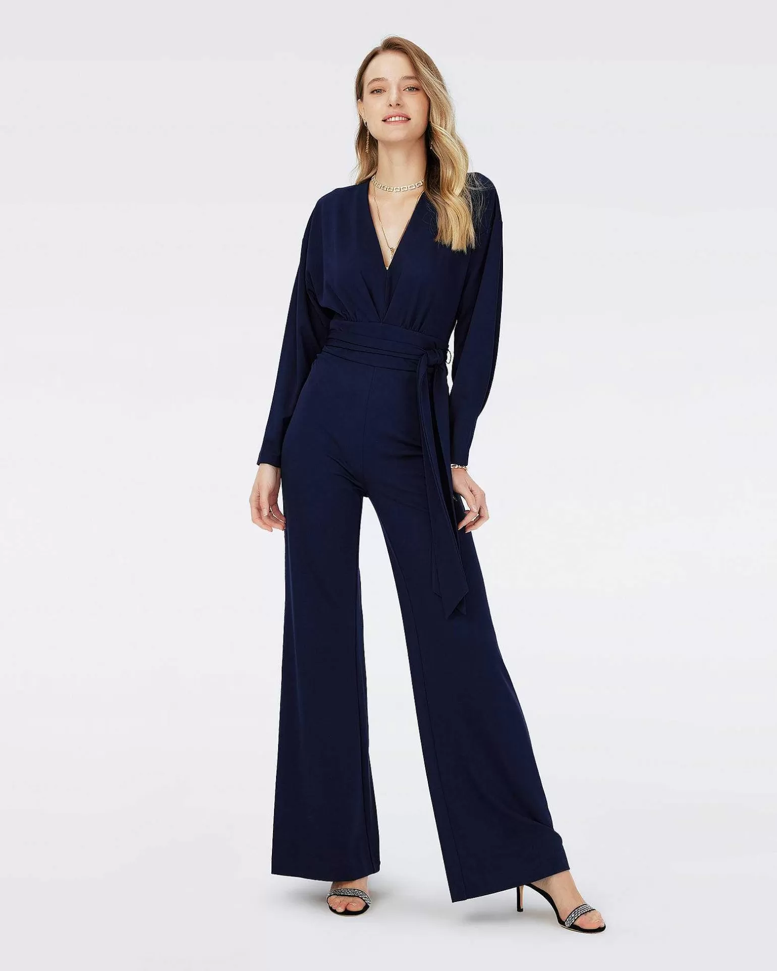 Kvinner Diane von Furstenberg Jumpsuits Og Gensere>Dvf Marilou Jumpsuit In Midnight