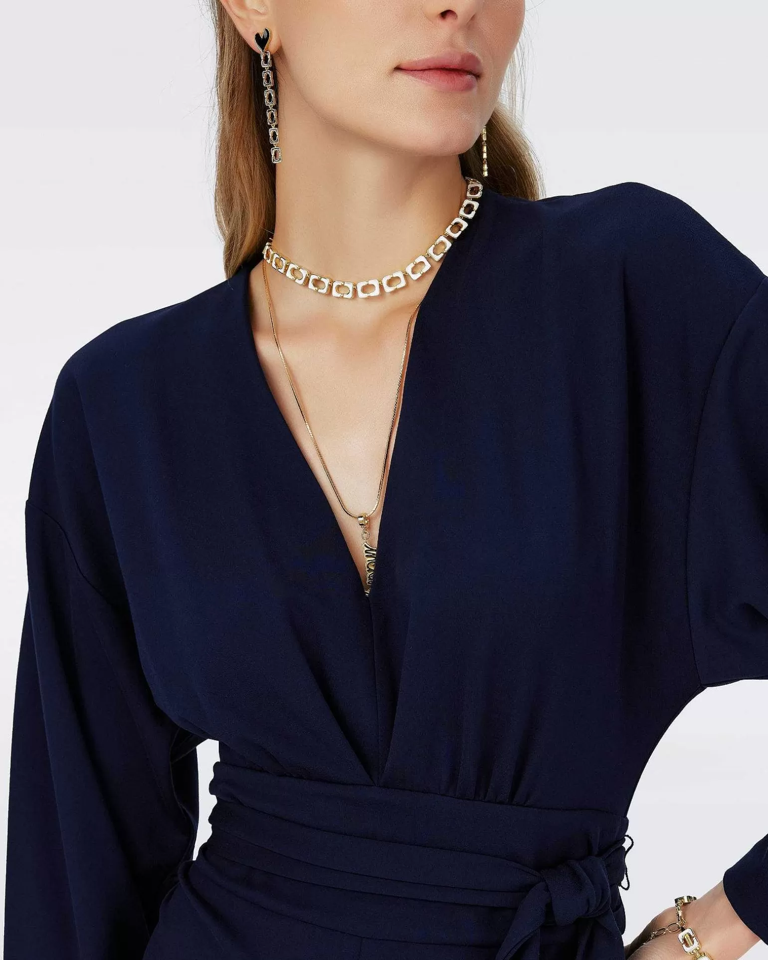 Kvinner Diane von Furstenberg Jumpsuits Og Gensere>Dvf Marilou Jumpsuit In Midnight