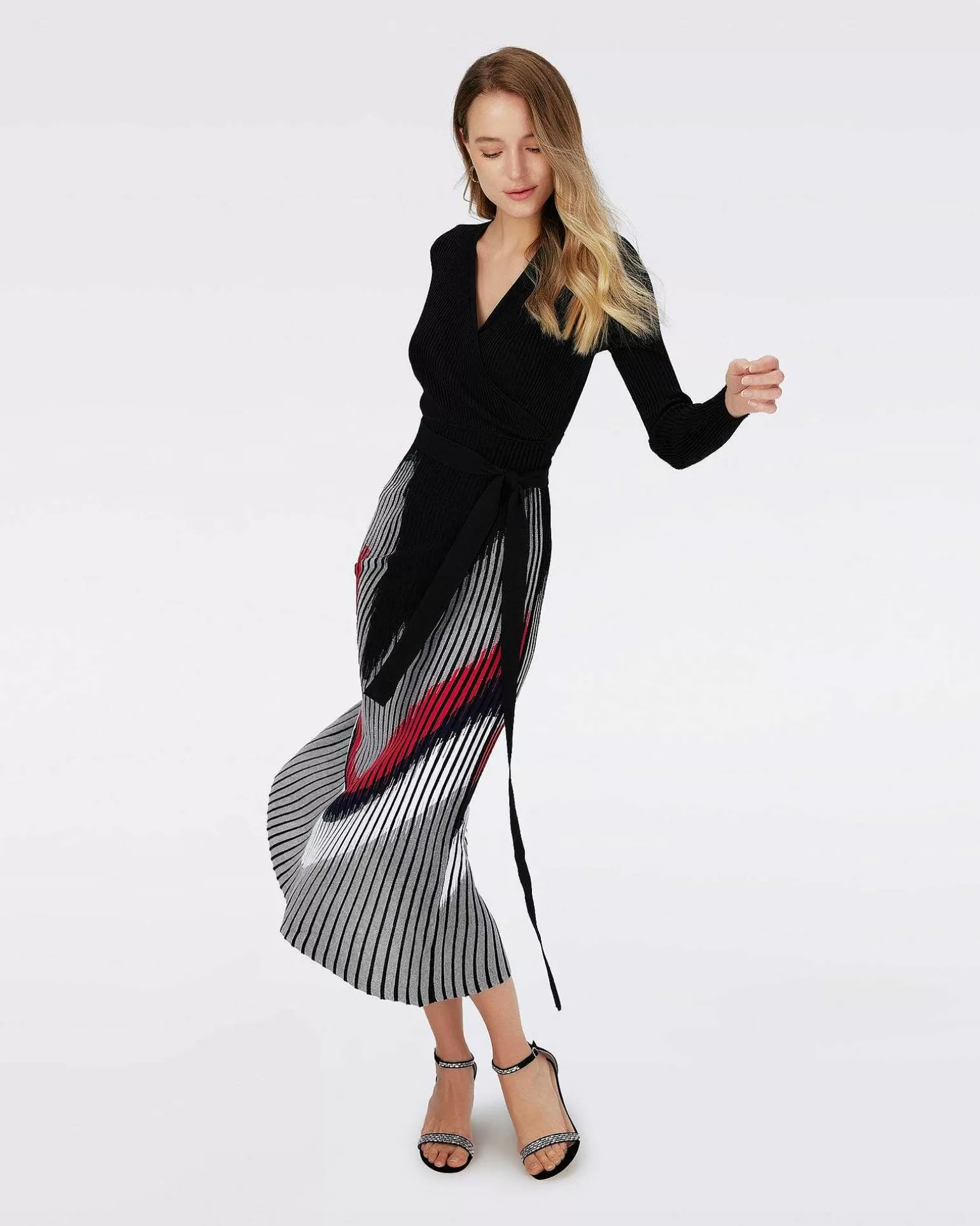 Kvinner Diane von Furstenberg Midi Kjoler>Reiko Faux Wrap Dress