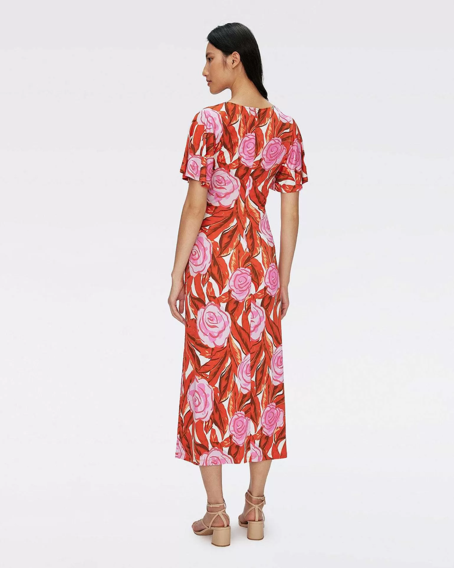 Kvinner Diane von Furstenberg Midi Kjoler>Zetna Faux Wrap Dress